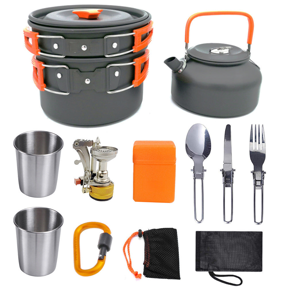 Aluminum Outdoor Camping Cookware Pot Kit