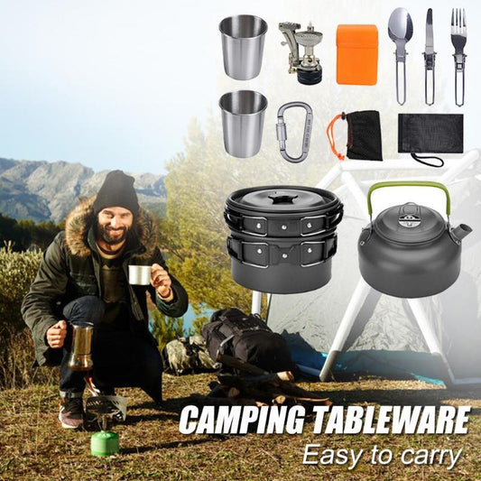 Aluminum Outdoor Camping Cookware Pot Kit