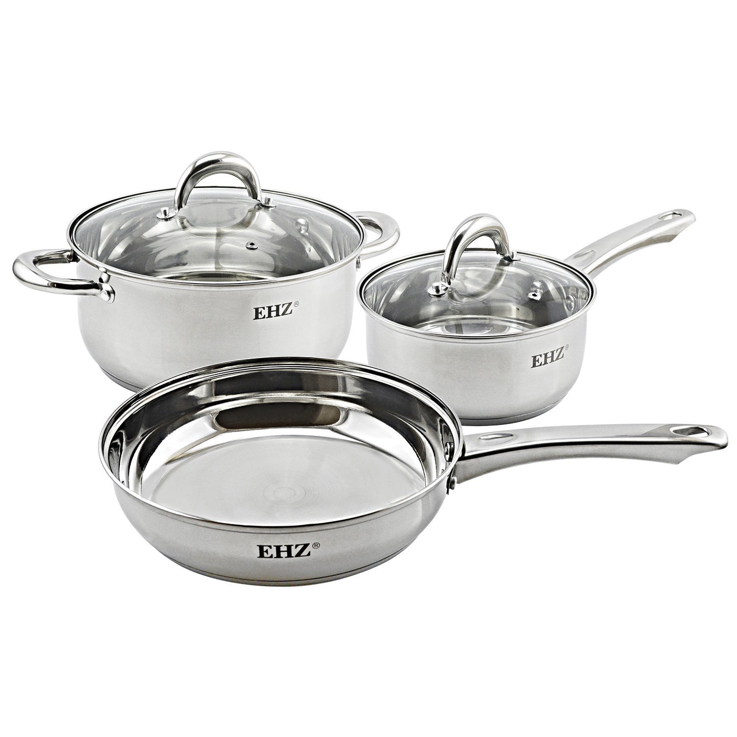 Stainless Steel Non-Stick Pot Set With Lid