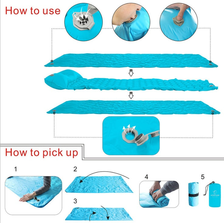 Outdoor Inflatable Honeycomb Camping Mattress