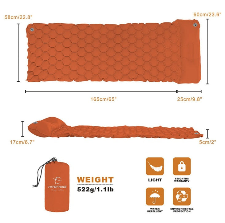Outdoor Inflatable Honeycomb Camping Mattress