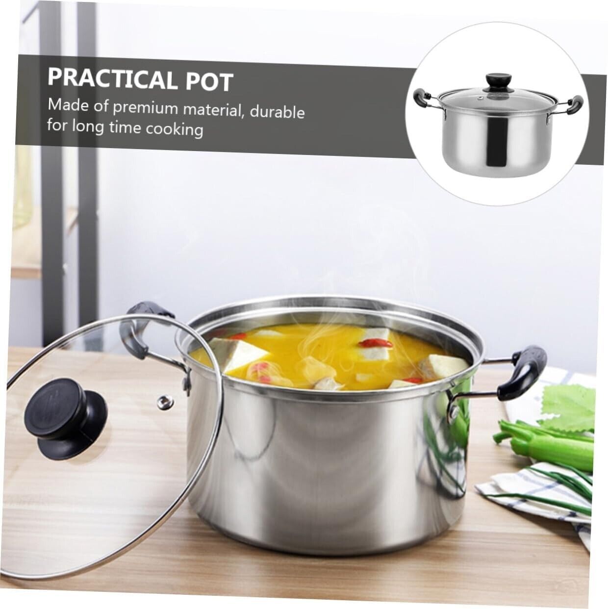 5 Pcs Stainless Steel Induction Saucepan Set