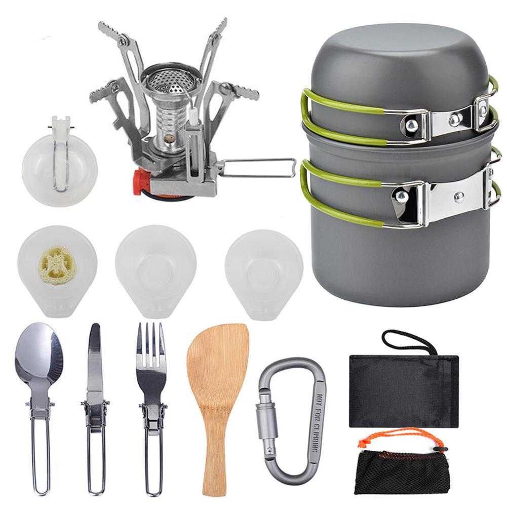 Aluminum Outdoor Camping Cookware Pot Kit