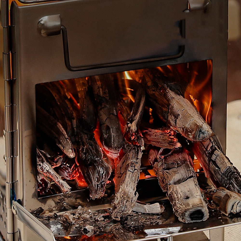 Stainless Steel Folding Outdoor Square Wood Stove