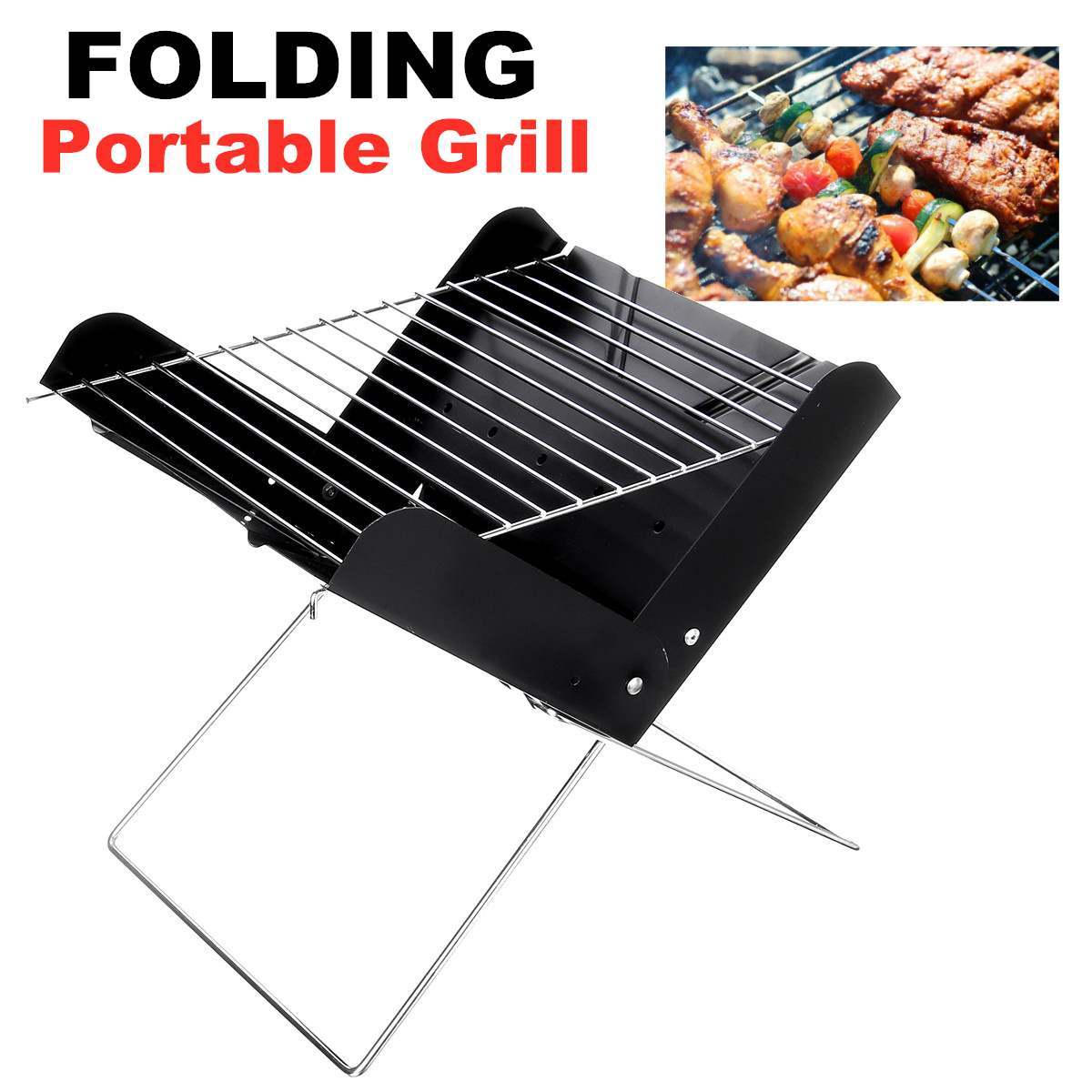 Stainless Steel Portable Folding BBQ Grill