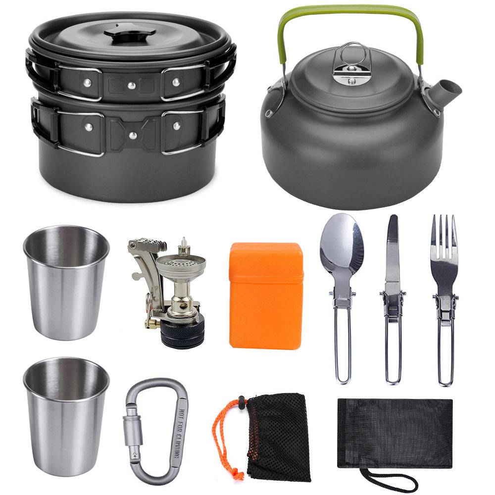 Aluminum Outdoor Camping Cookware Pot Kit