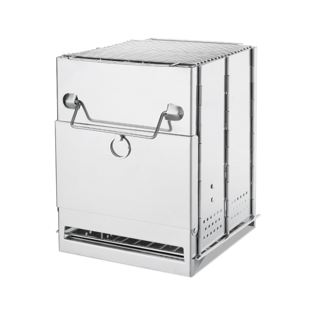 Stainless Steel Folding Outdoor Square Wood Stove